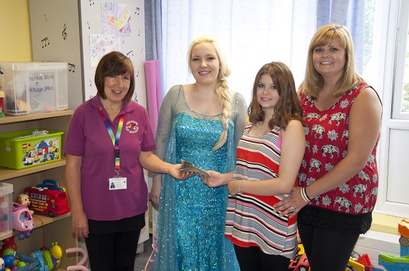 Family of fundraisers and Frozen queen donate £700 to children’s hospital