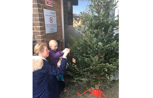 Hang your special memories on our hospital Christmas trees